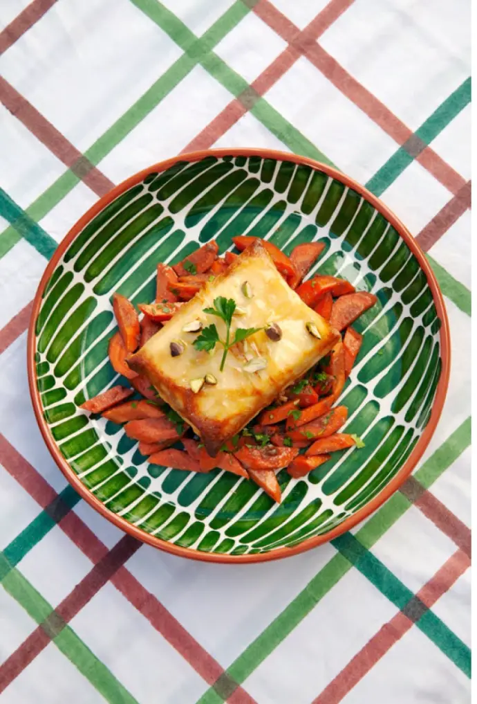feta brick carottes